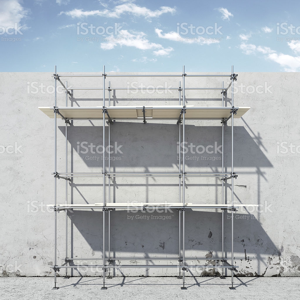 Free download Scaffold On Wall In Front Of Sky Stock Photo Download