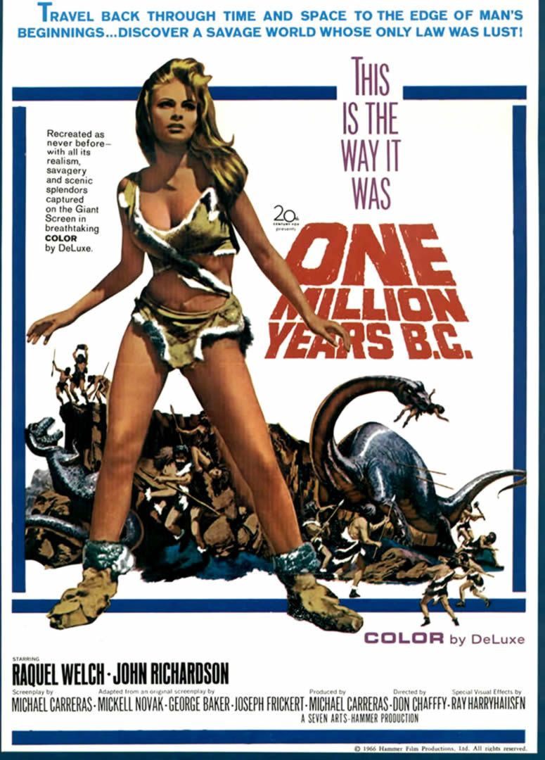 ONE MILLION YEARS BC   1960s B Movie Posters Wallpaper Image