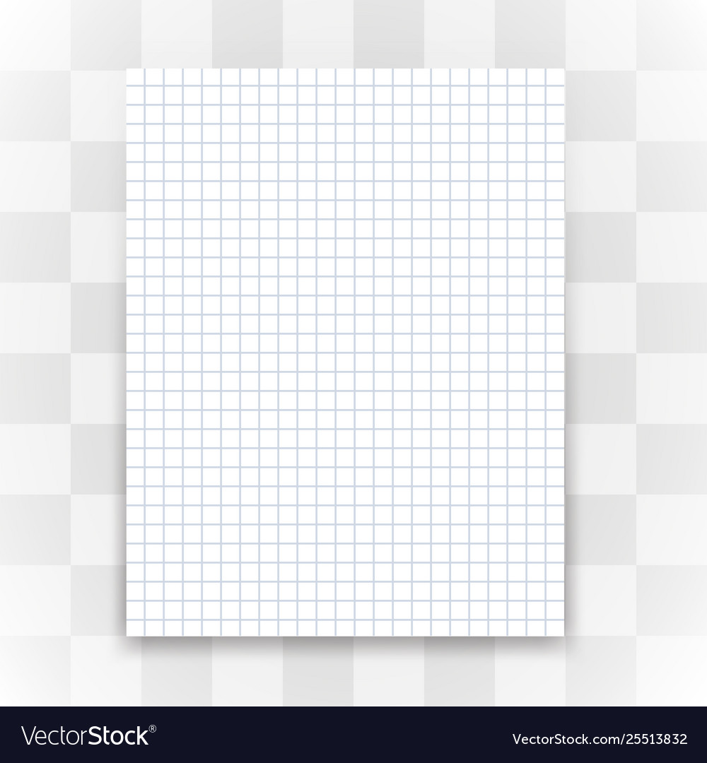 Blank White Paper Sheet On Transparent Background Vector Image