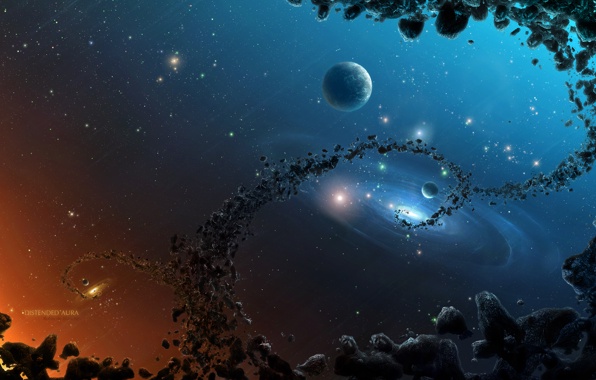 Galaxies Asteroids Rocks Black Hole Wallpaper Photos Pictures