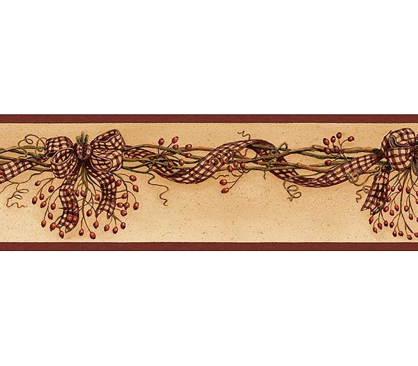 Free download Burgundy Rosehip Garland Wallpaper Wall Border [600x525