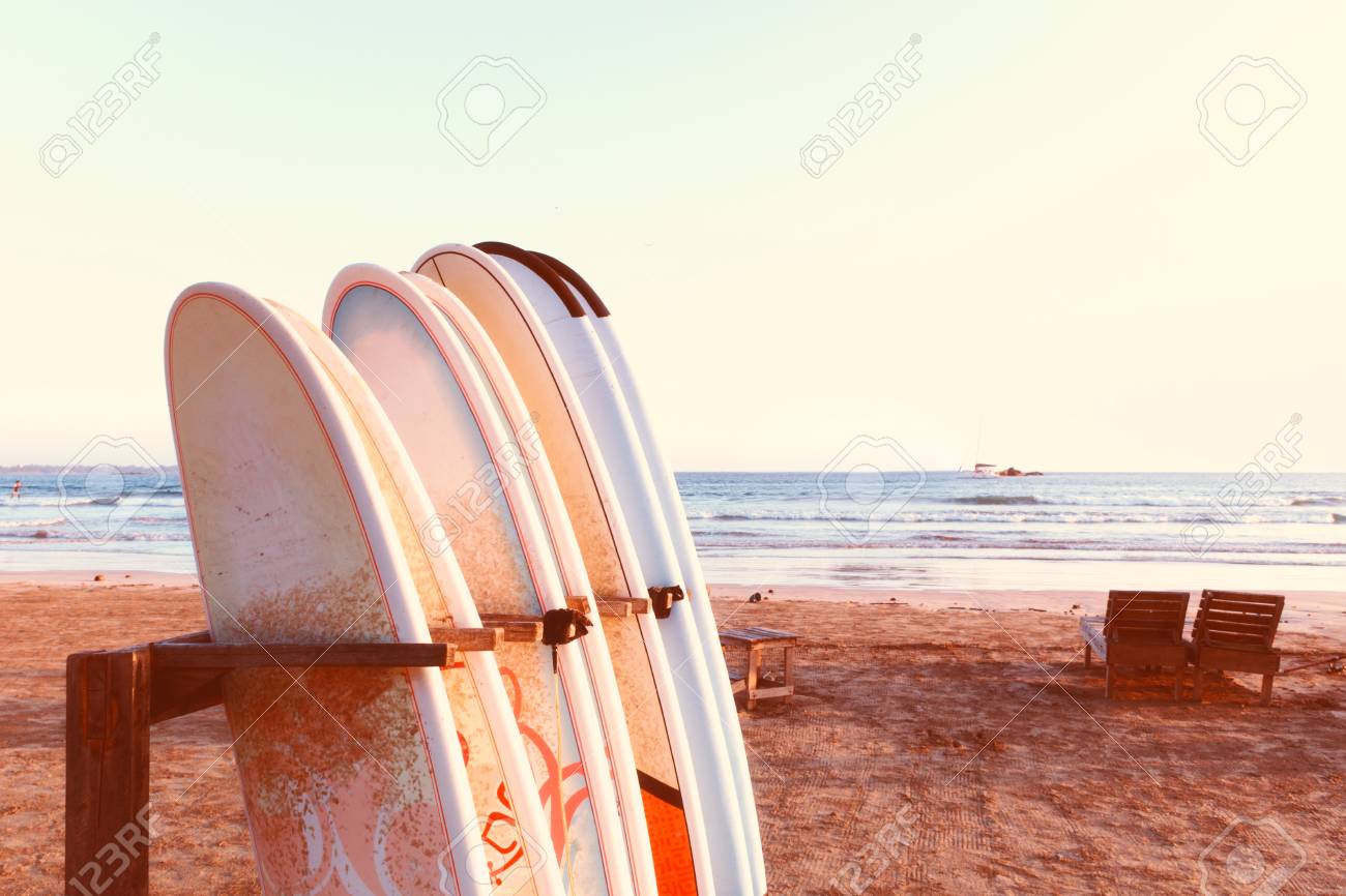 Vacation Holidays Background Wallpaper Row Of Surfboards Two