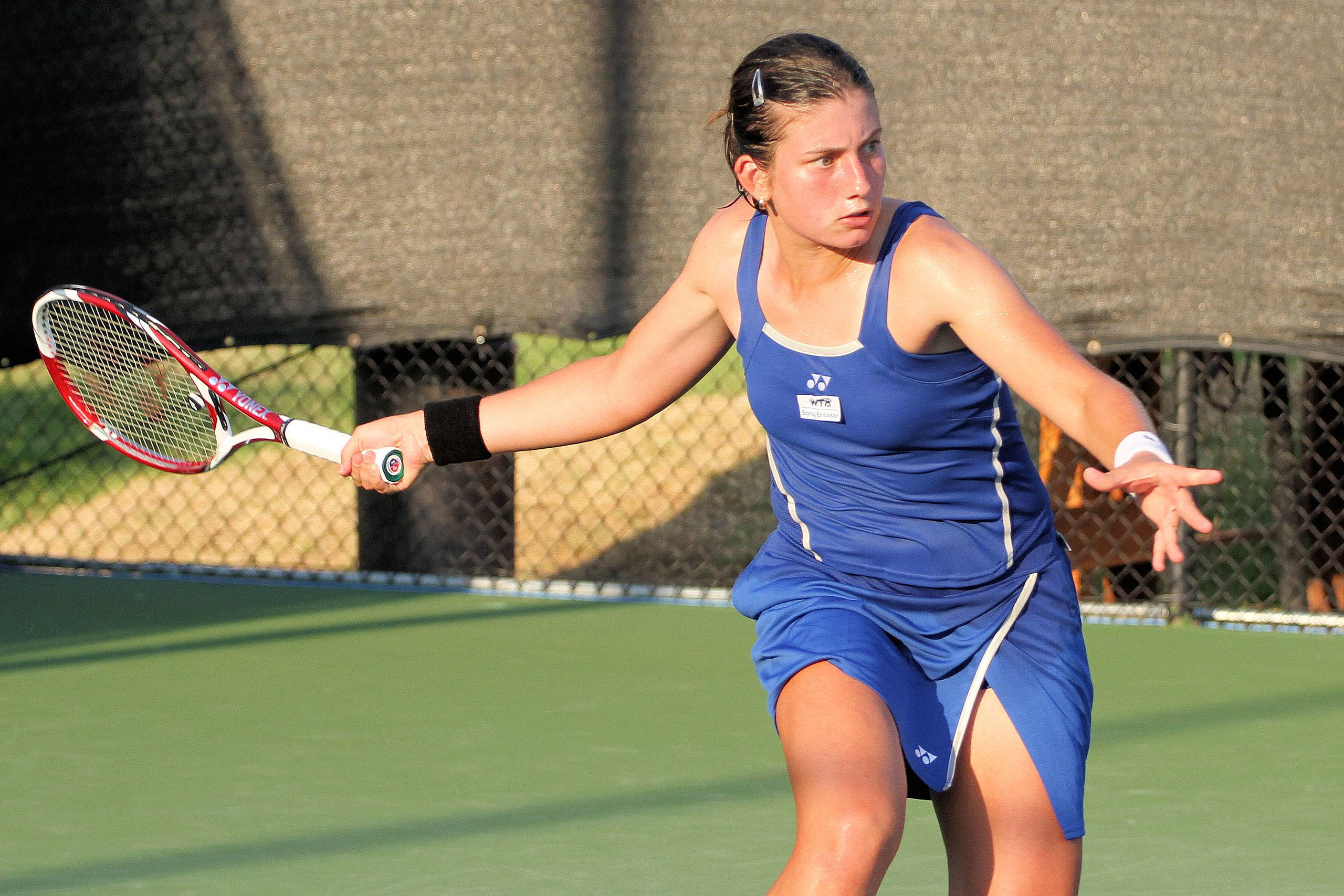 Anastasija Sevastova Waiting For Ball Wallpaper