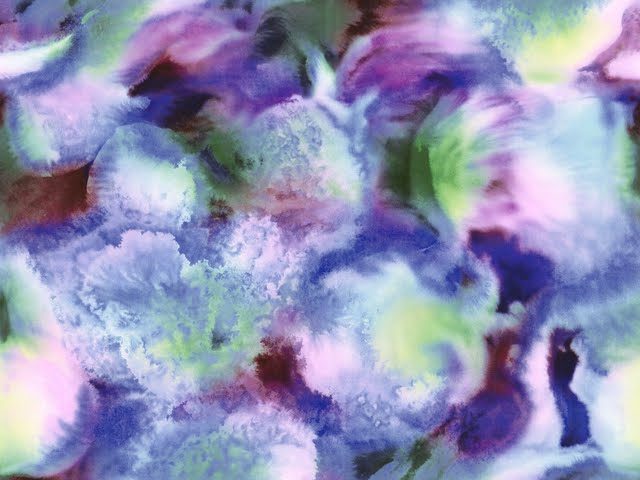 Abstract Flower Patterns Watercolor Effect Wallpaper