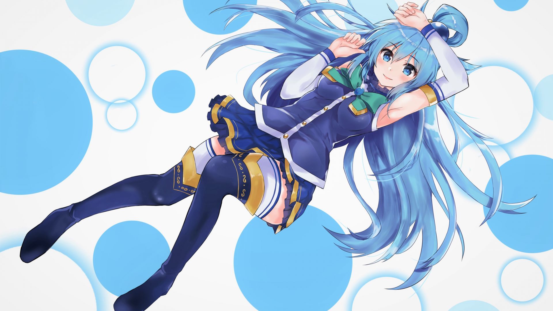 Desktop Wallpaper Aqua Konosuba Kono Subarashii Sekai Ni Shukufuku Wo Lying Down 4k HD Image Picture 8884df