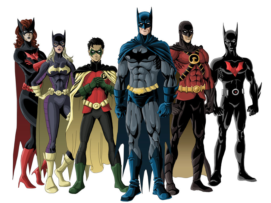 Bat Family Colored By Phil Cho