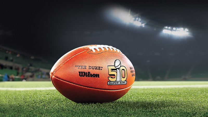 Super Bowl 50 Logo Football click to enlarge this official Superbowl