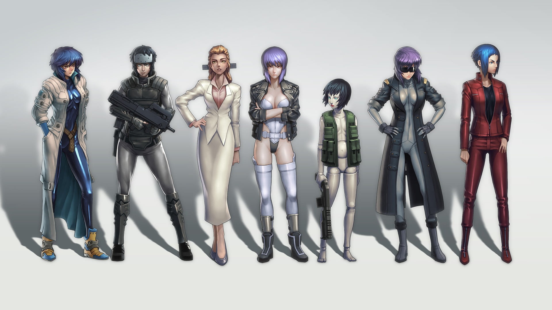 Anime Characters Illustration Ghost In The Shell Manga Kusanagi