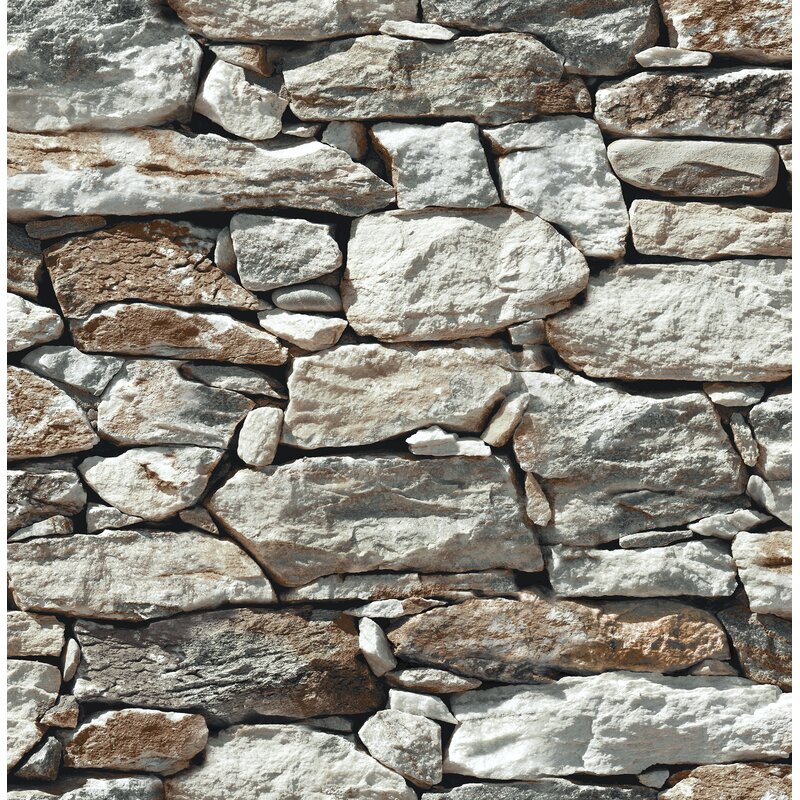 Millwood Pines Fawley Stonewall L X W Texture Wallpaper