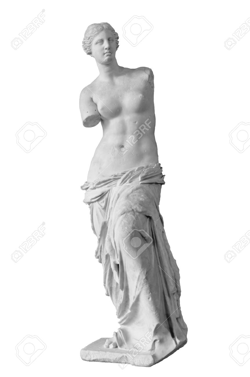 Statue Called Venus Of Milo Or Aphrodite Isolated Over