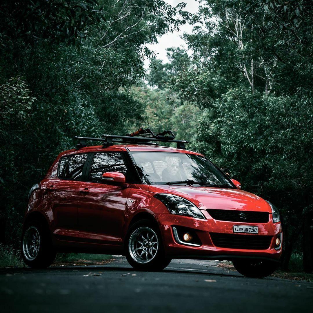 Modified Red Maruti Swift Suzuki Cars Car