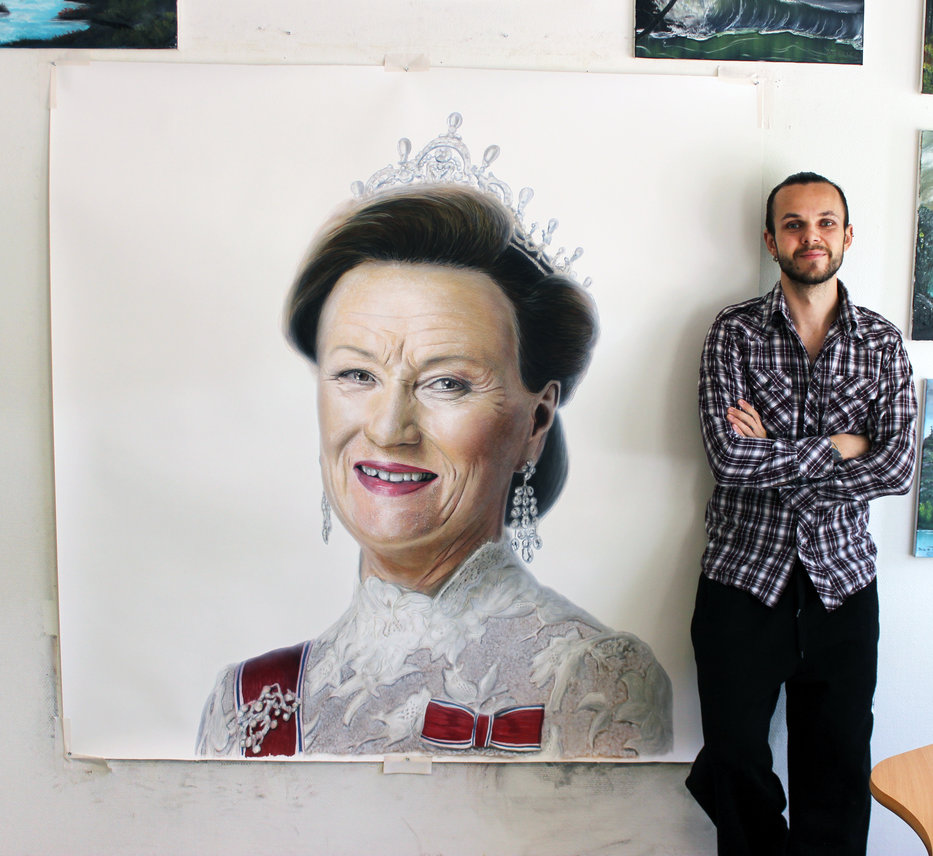 Queen Sonja Of Norway Large Pencil Drawing By Atomiccircus On