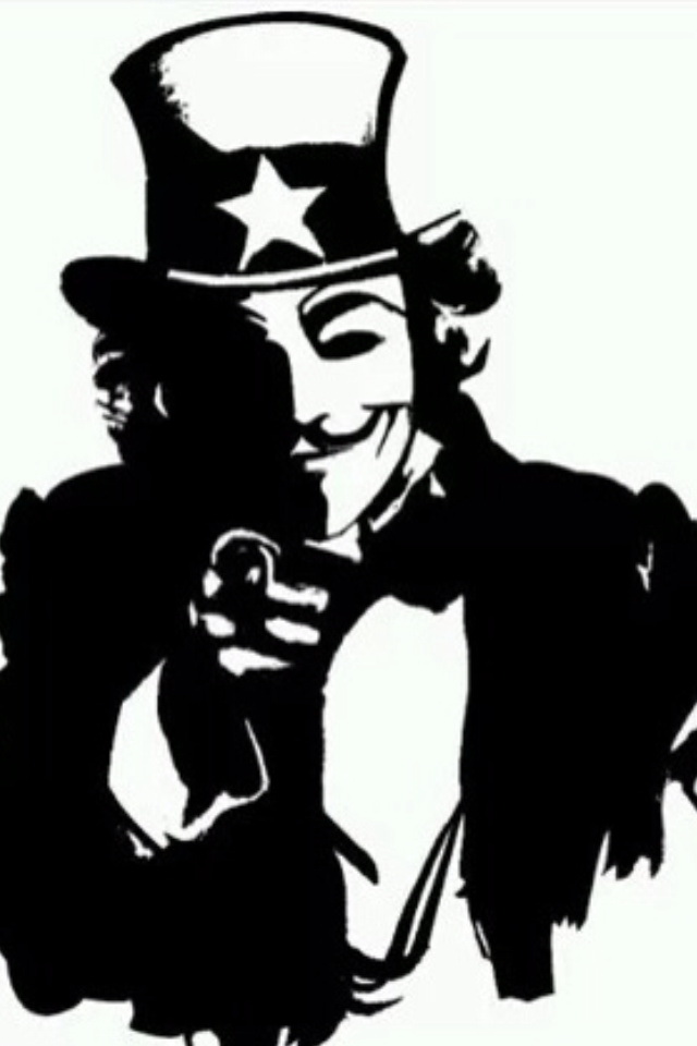 Anonymous Wants You iPhone 4 Wallpaper 640x960