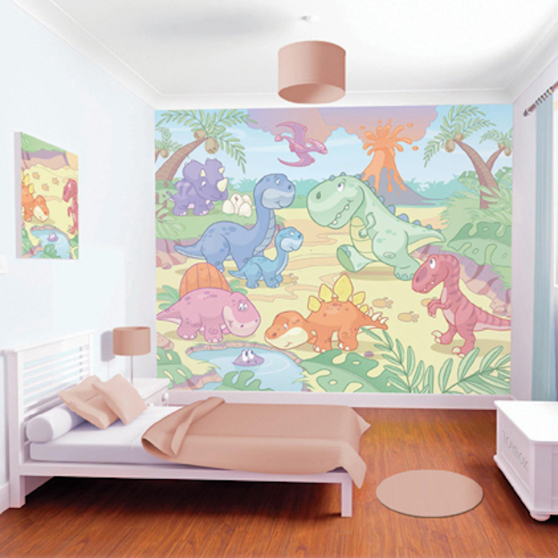 Baby Dinosaur Wallpaper Mural by Walltastic Nursery Murals