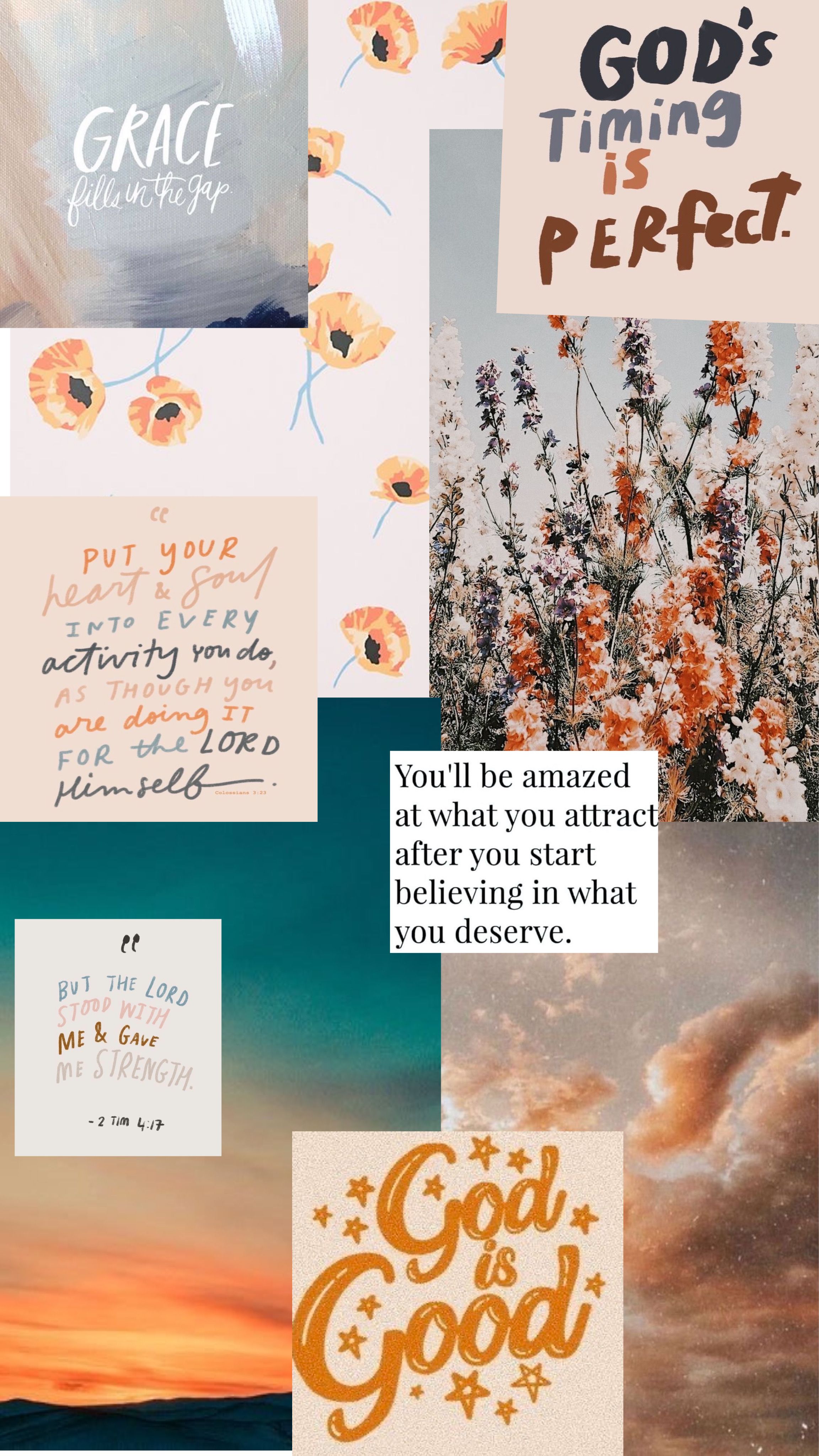 Faith God Jesus Collage Wallpaper Aesthetics
