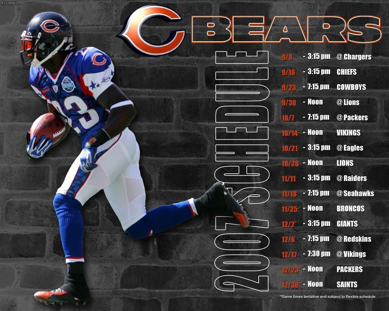 Top Chicago Bears Schedule Wallpaper