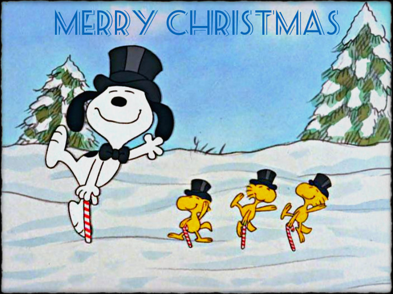 Christmas With Snoopy Wallpaper