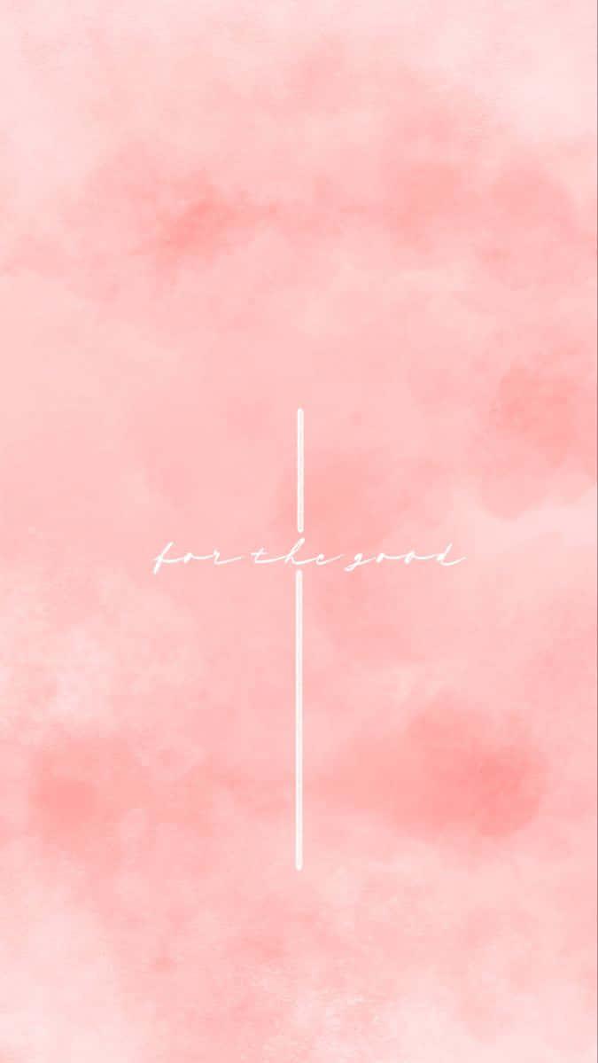 A Beautiful Pink Cross Symbolizing Hope And Faith