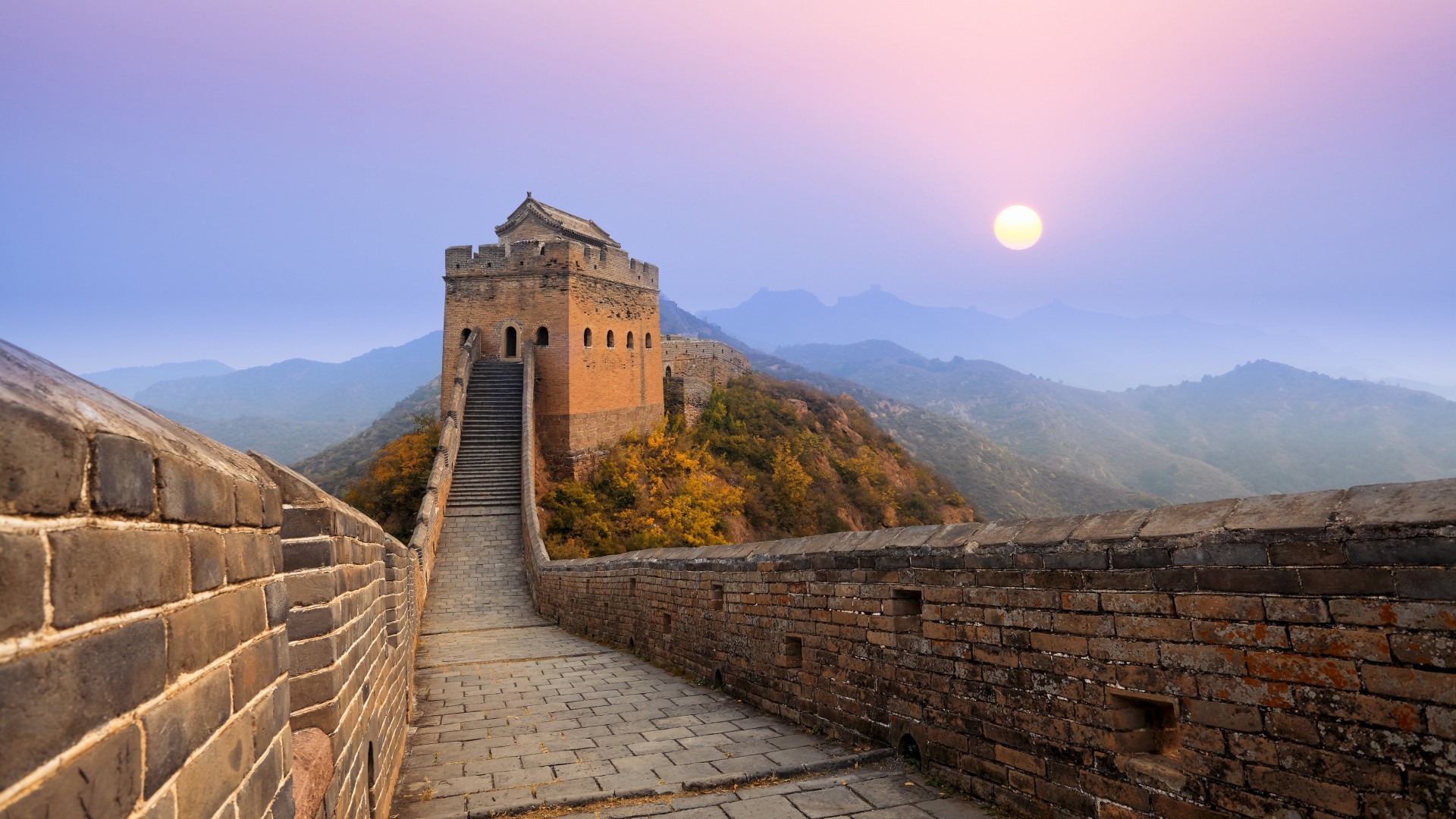 Sunrise Great Wall Of China Wallpaper Stream