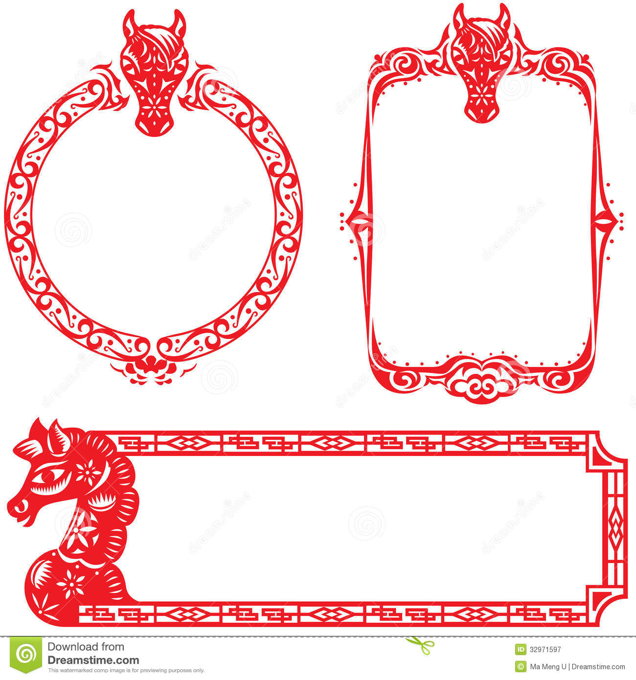 Easy Chinese Border Design Year Of Horse