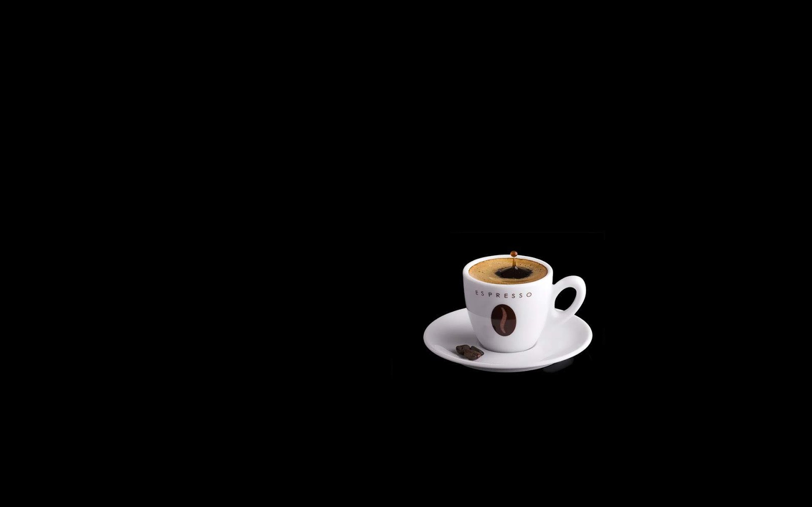 Wallpaper White Coffee Cup On Black Background