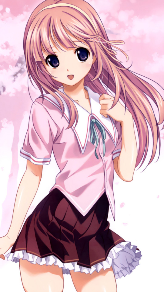 Free Download Lovely School Girl Anime Wallpaper Iphone Wallpapers