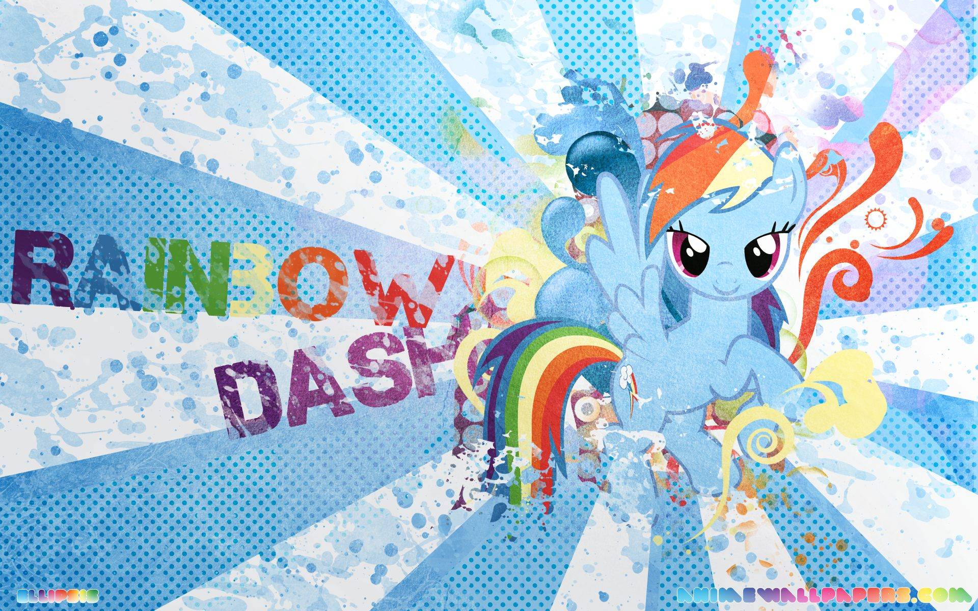 Rainbow Dash Pony Little Magic Friendship Image Wallpaper
