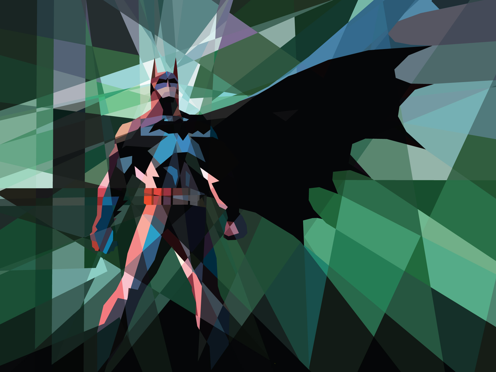 Batman Polygon Art Wallpaper