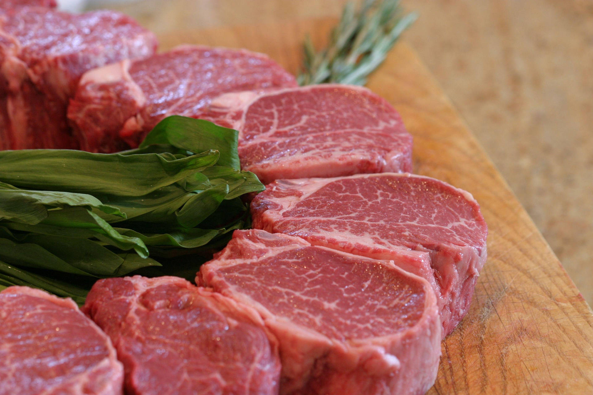 Premium Freshly Prepared Kobe Beef Wallpaper