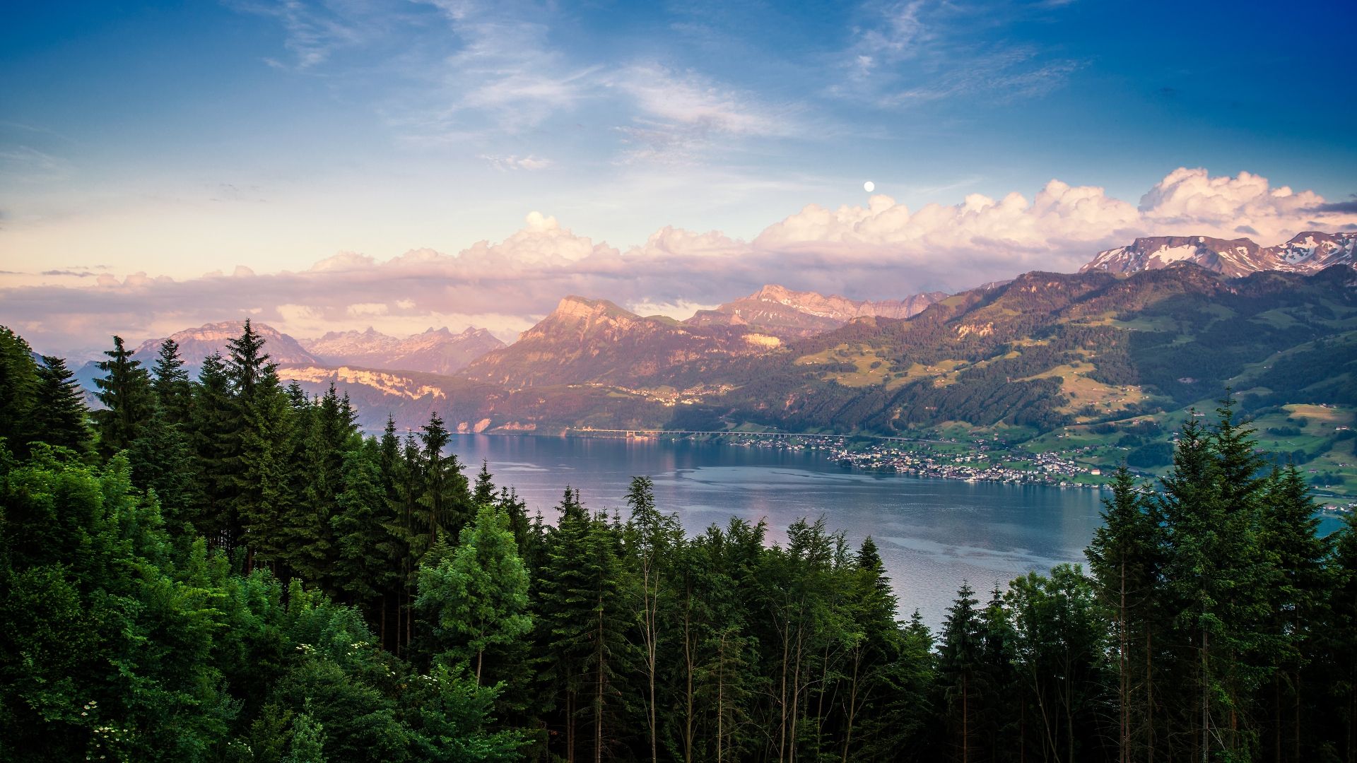 Lake Zurich Landscape For X HDtv 1080p Resolution