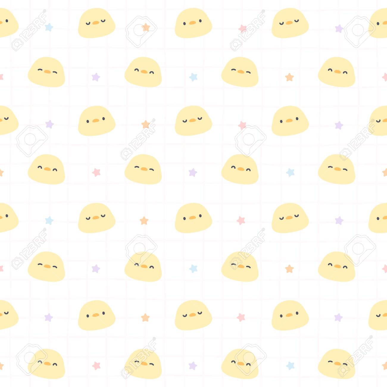 Cute Chicken Seamless Background Repeating Pattern Wallpaper
