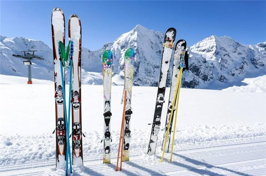 Amazon Leyiyi Ski Boards Stand In Snow Backdrop Cold