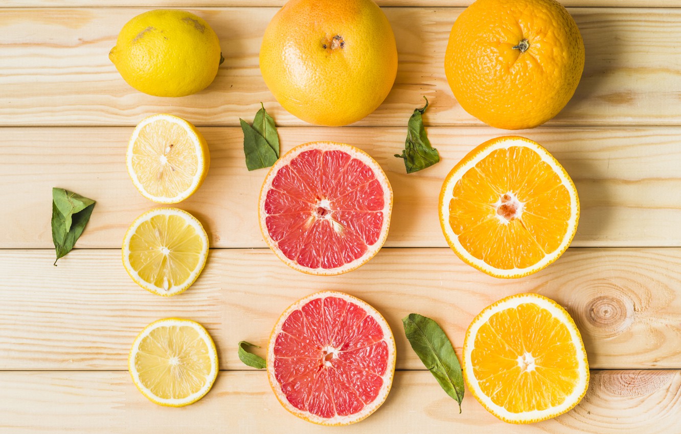 Wallpaper Lemon Orange Citrus Wood Grapefruit