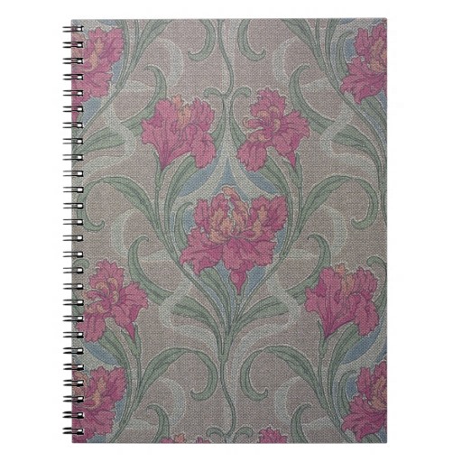 Stylised Floral Wallpaper Note Book