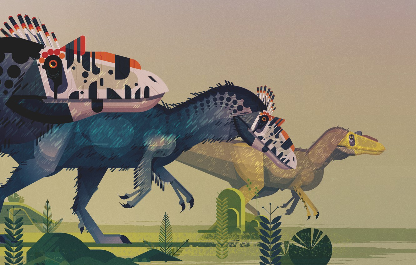 Wallpaper Minimalism Style Dinosaur Art Art Style Dinosaurs