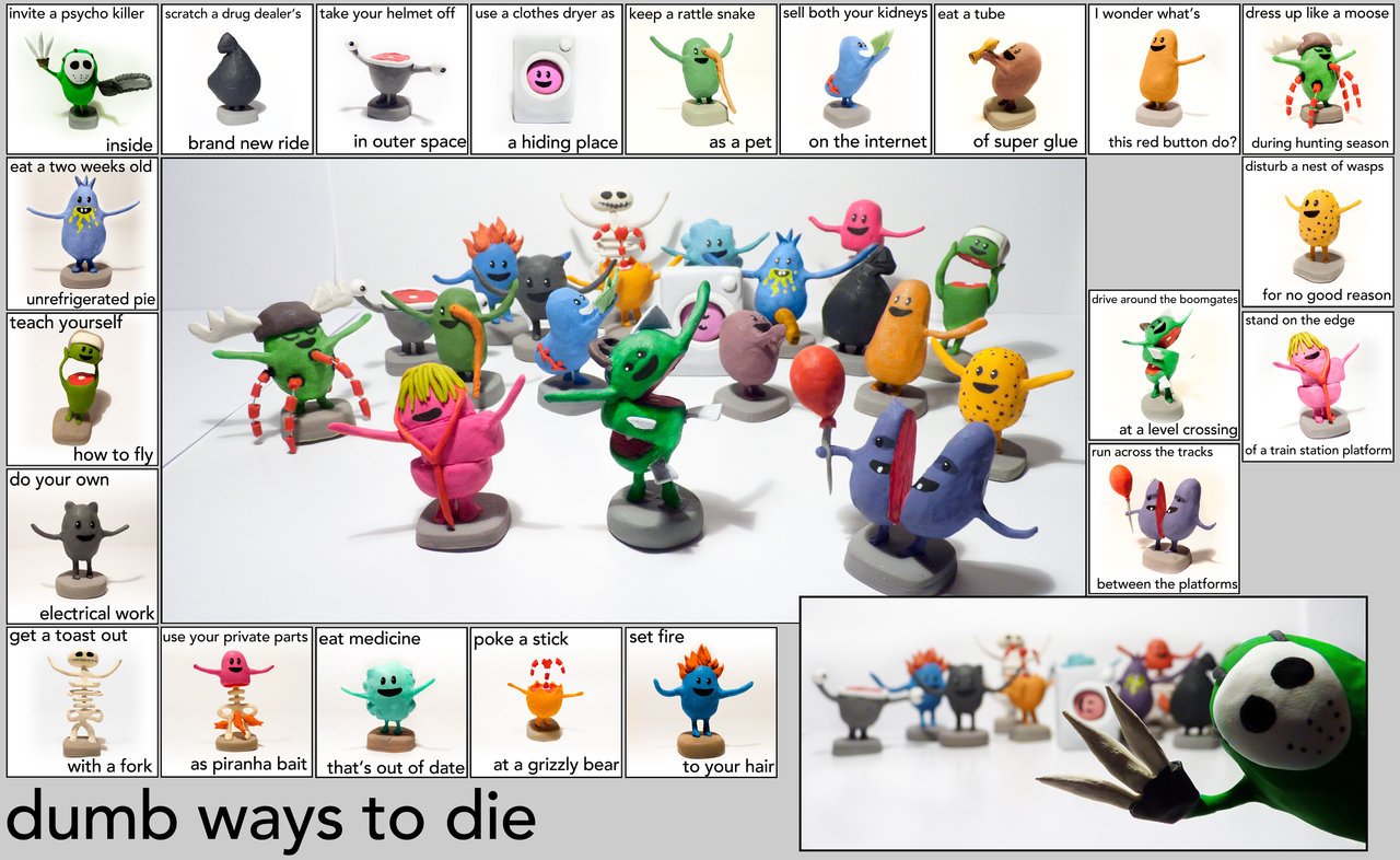 Dumb ways to die The sculpey project by Shlapocalypse on