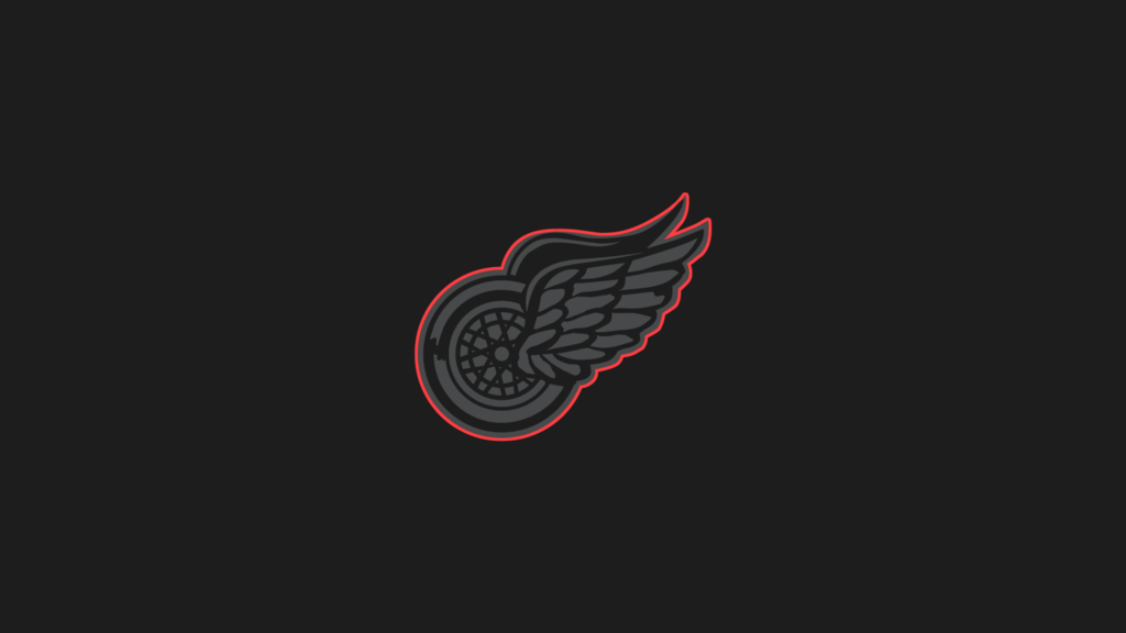 Download Matte Black Detroit Red Wings Logo Wallpaper  Wallpaperscom