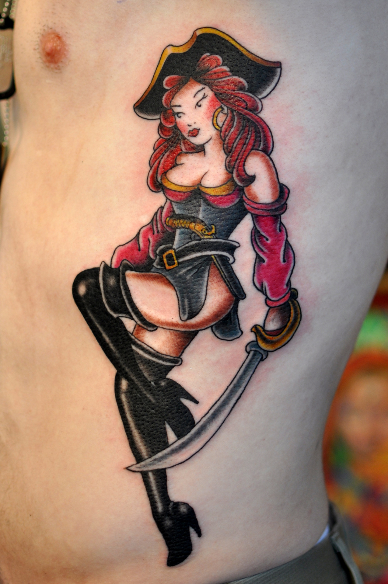 TheBestPinUpTattoos on Twitter Red Hair Pirate Pin Up Girl Tattoo  Andy  Engel  httptcoNxuNmzBONg httptcoUbJoeYKGDM  Twitter