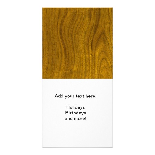 Add Text To Wood Background Photo Card