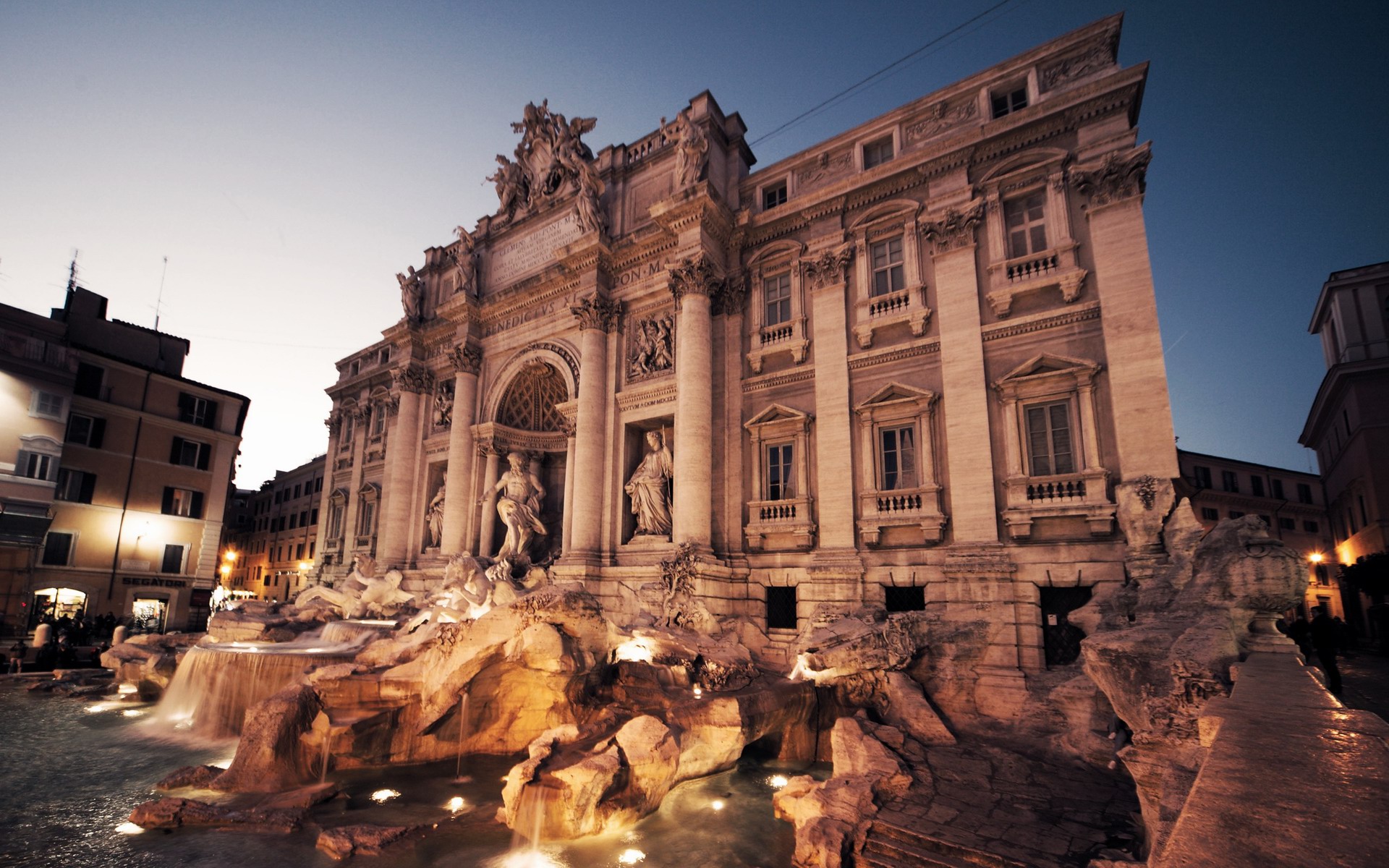 Trevi Fountain Rome Wallpaper Travel HD