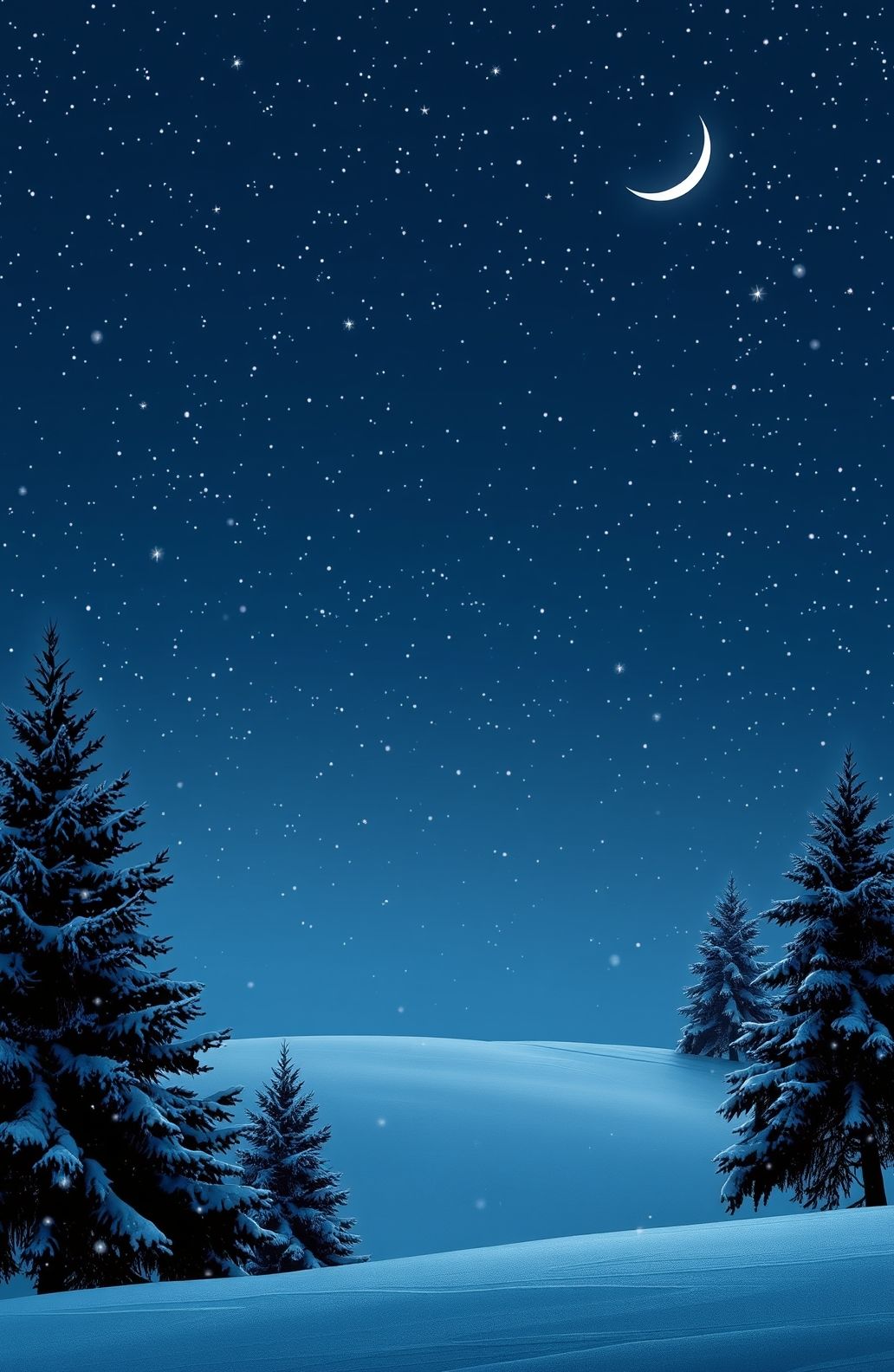 Winter Night Sky Wallpaper