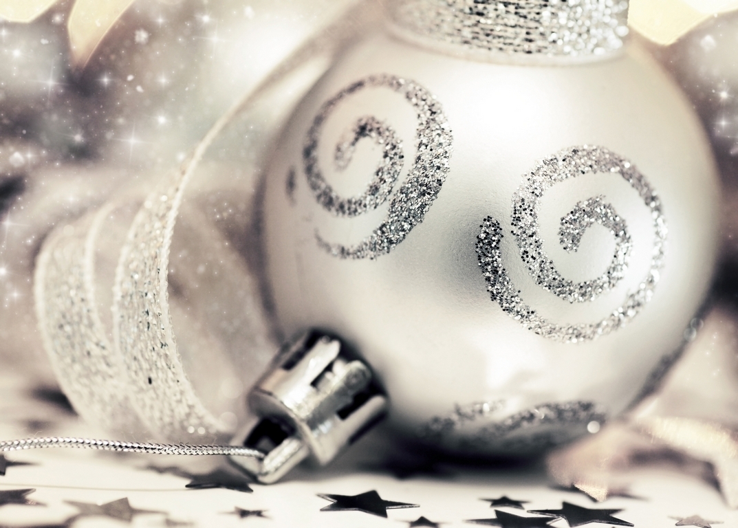 Silver Christmas Decorations Photo