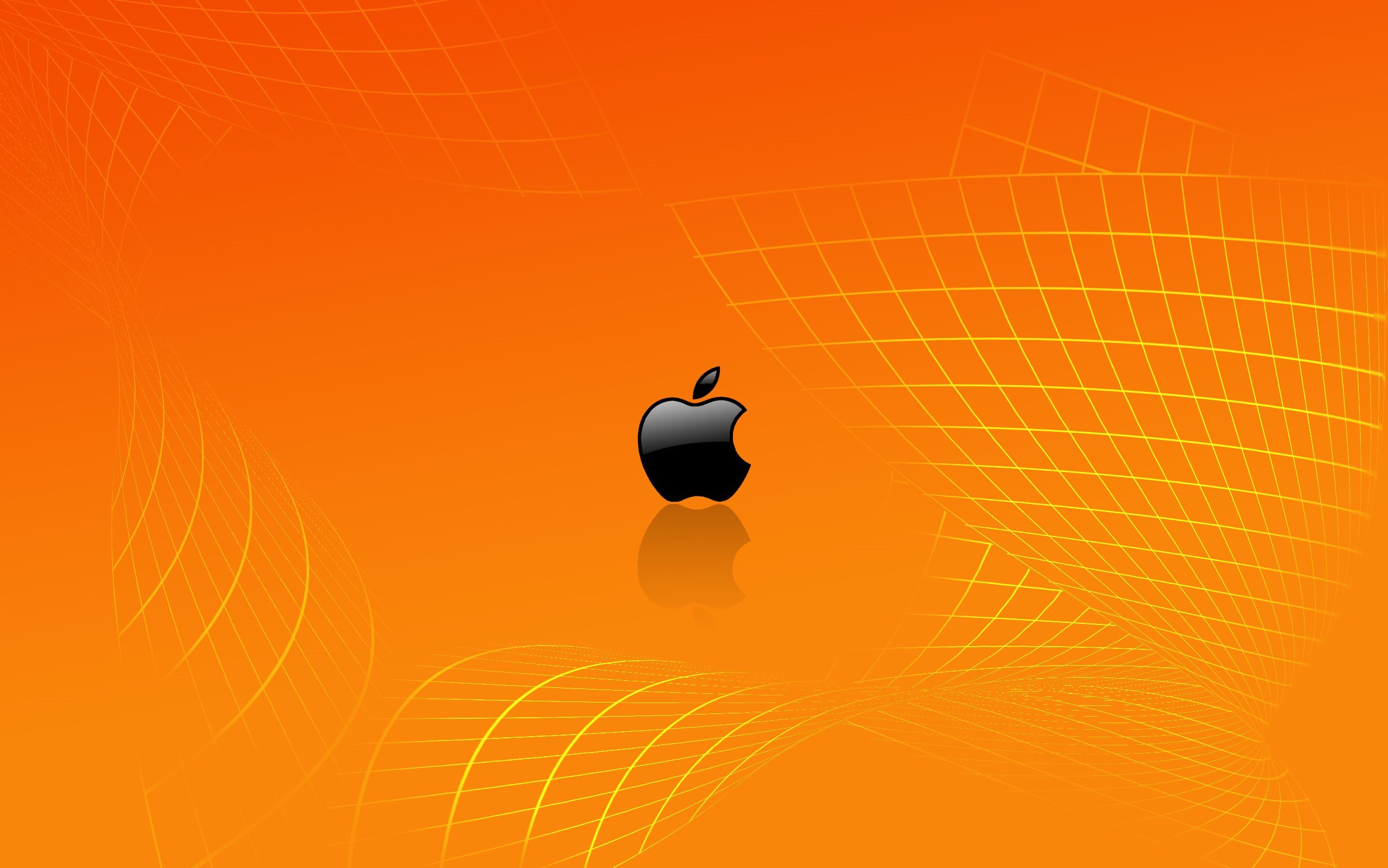 Wallpaper Logo Apple Epl Orange Background For