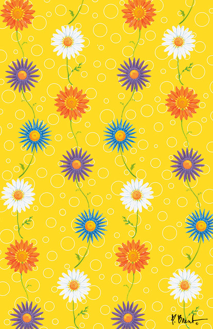 Daisy Yellow Wall Mural Contemporary Wallpaper By Murals Your
