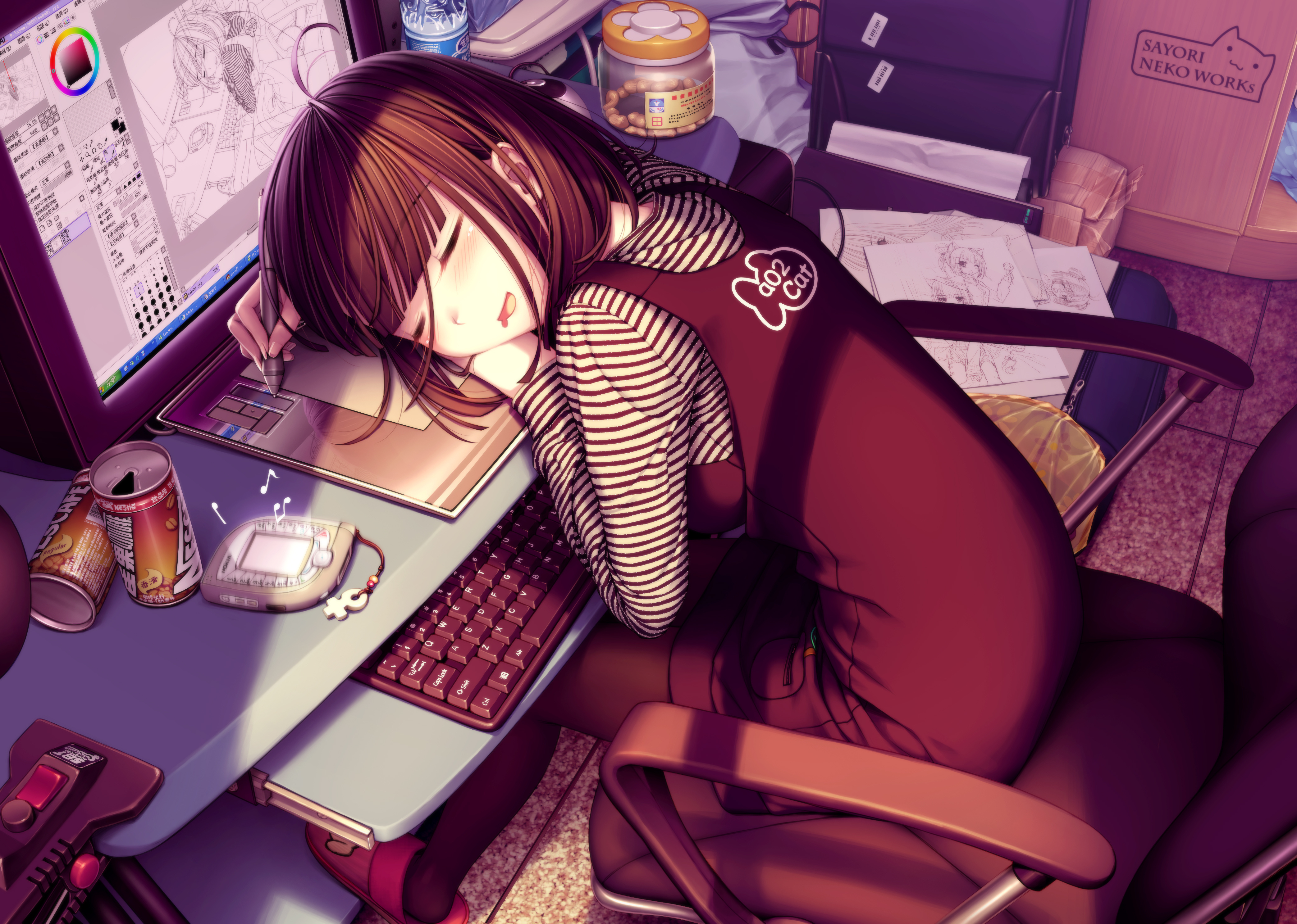 Sayori Taking A Rest 4k Ultra HD Wallpaper Background Image