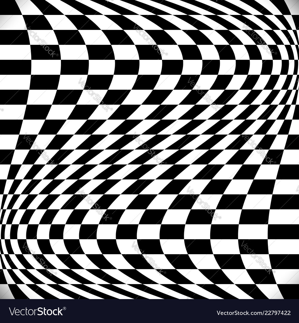 Wavy Checkered Background Royalty Vector Image