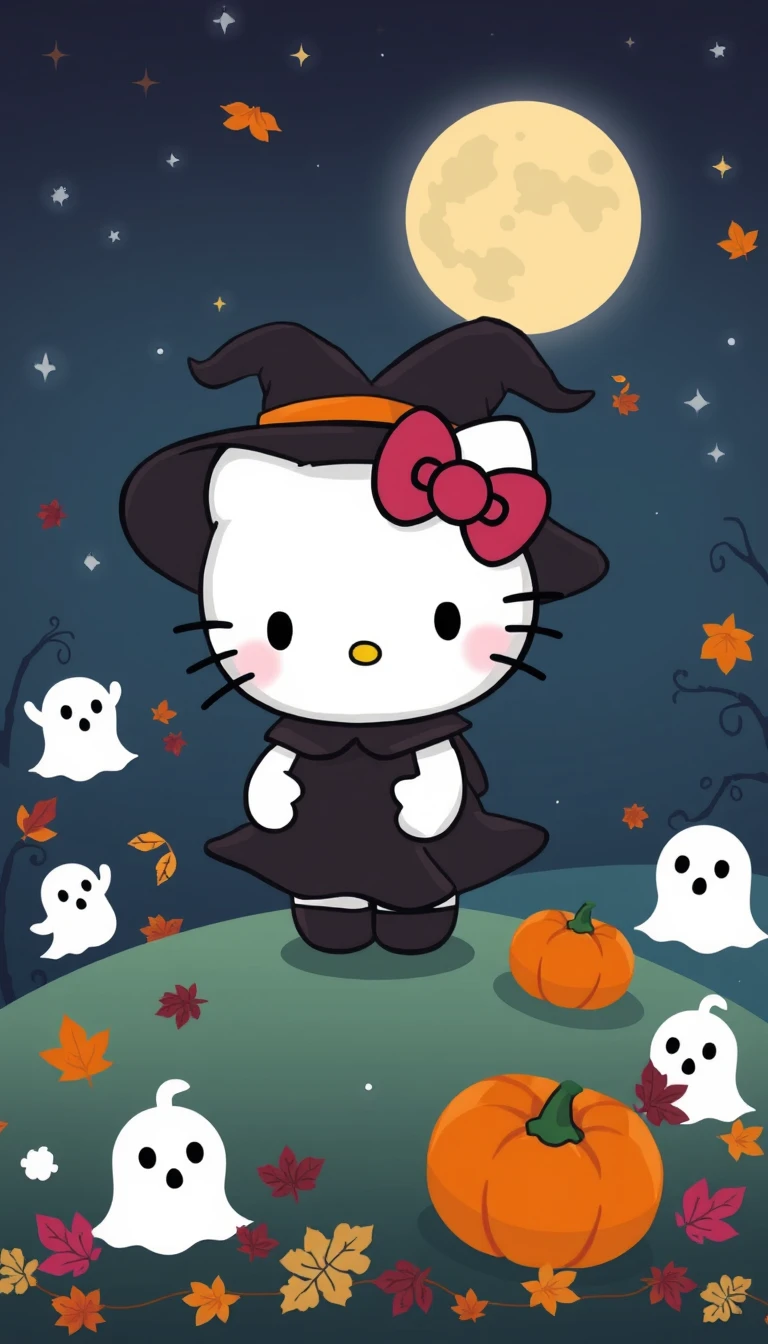 Hello Kitty Halloween Background