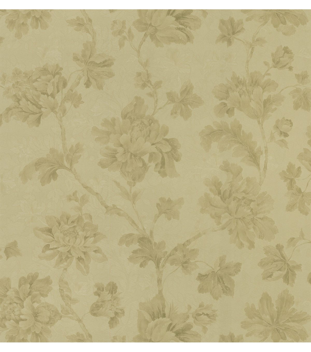 Oriana Brass Satin Floral Wallpaper Jo Ann
