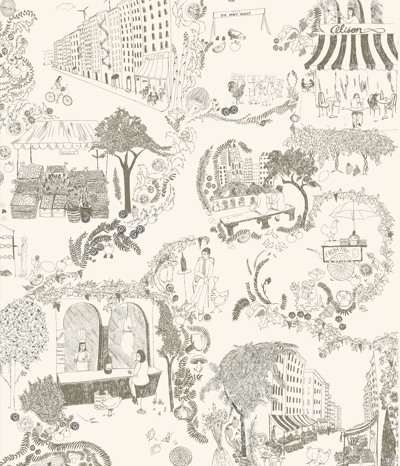 Toile De Alison By Flat Vernacular Paper Designed Payton Cosell