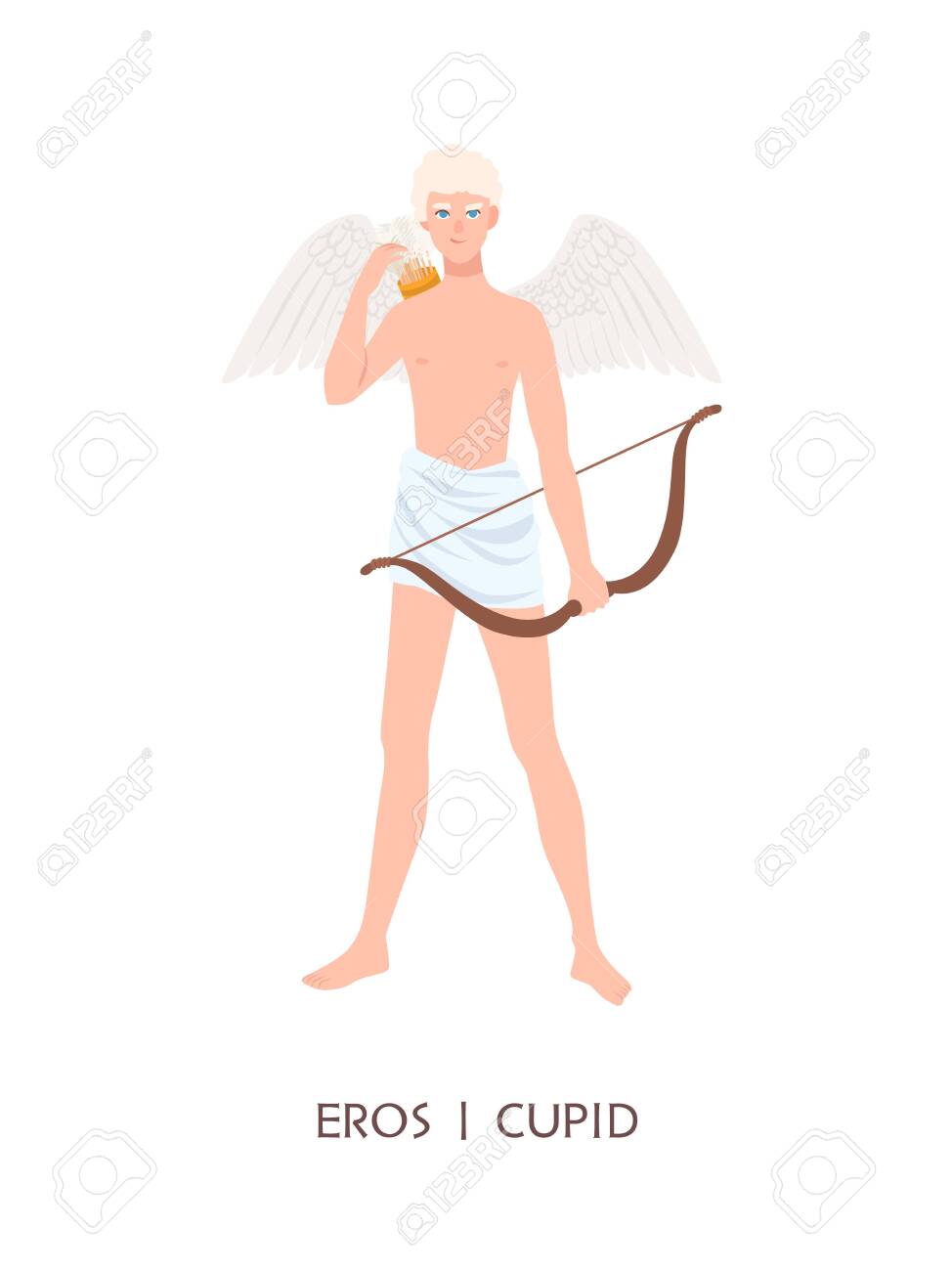 Eros Or Cupid God Deity Of Love And Passion In Ancient Greek